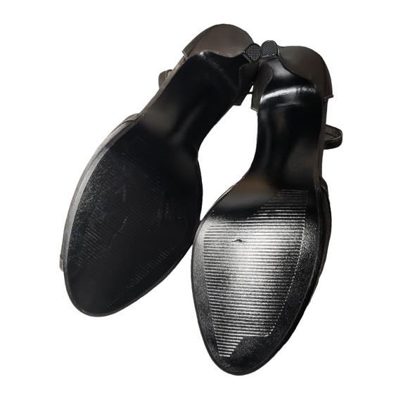 Style & Co Women's size 8.5 Gray Satiny 3.5" Peep Toe Jewel Heels - Picture 5 of 9